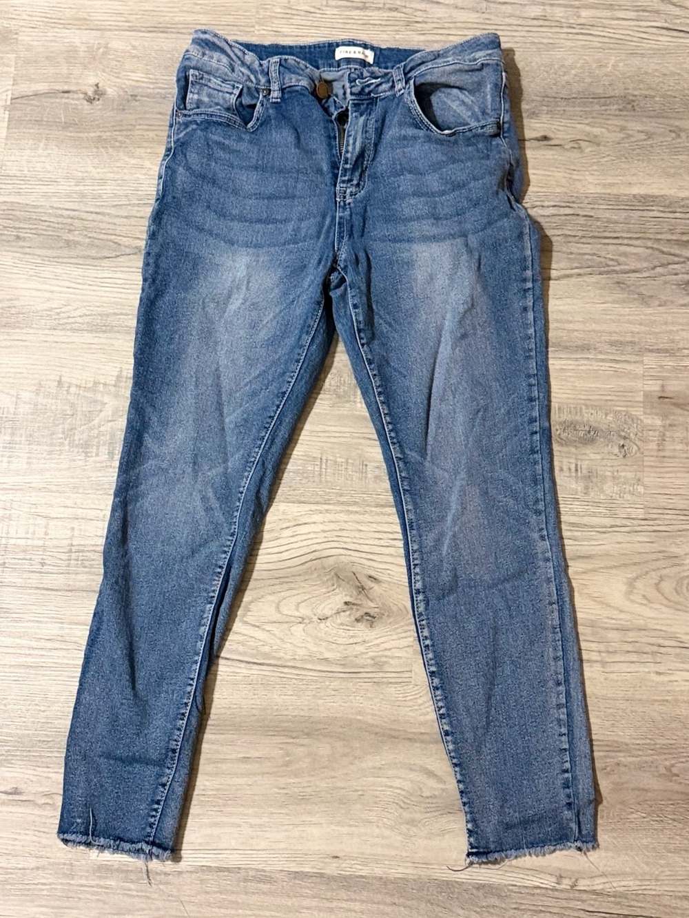 Women's Blue Skinny Jeans, Capri length
